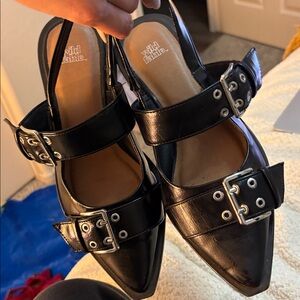 Wild Fable Black Strappy Buckle Shoes
